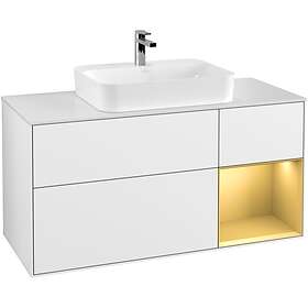 Villeroy & Boch Tvättställsskåp Finion med 3 Lådor Hylla och Bänkskiva för Ytmonterat F421HFGF