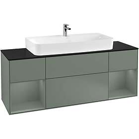 Villeroy & Boch Tvättställsskåp Finion med Två Hyllor och Bänkskiva för Centrerat G212GMGM