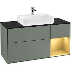 Villeroy & Boch Tvättställsskåp Finion med 3 Lådor Hylla och Bänkskiva för Ytmonterat F422HFGM