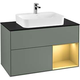 Villeroy & Boch Tvättställsskåp Finion med 2 Lådor Hylla och Bänkskiva för Ytmonterat G372HFGM