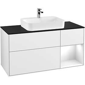 Villeroy & Boch Tvättställsskåp Finion med 3 Lådor Hylla och Bänkskiva för Ytmonterat F422GFGF
