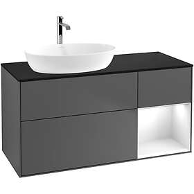 Villeroy & Boch Tvättställsskåp Finion med 3 Lådor Hylla och Bänkskiva för Ocentrerat från Artis Collaro G812GFGK
