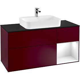 Villeroy & Boch Tvättställsskåp Finion med 3 Lådor Hylla och Bänkskiva för Ytmonterat G422GFHB
