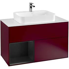 Villeroy & Boch Tvättställsskåp Finion med 2 Lådor Hylla och Bänkskiva för Ytmonterat F361PDHB