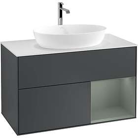 Villeroy & Boch Tvättställsskåp Finion med 2 Lådor Hylla och Bänkskiva för Fristående från Artis Collaro G781GMHG