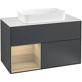 Villeroy & Boch Tvättställsskåp Finion med 2 Lådor Hylla och Bänkskiva för Fristående F241PCHG
