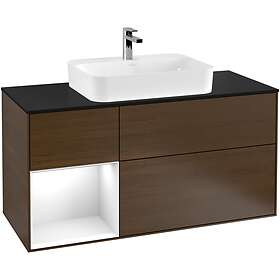 Villeroy & Boch Tvättställsskåp Finion med 3 Lådor Hylla och Bänkskiva för Ytmonterat G412GFGN