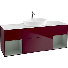 Villeroy & Boch Tvättställsskåp Finion med Två Hyllor och Bänkskiva för Fristående från Artis Collaro G861GMHB