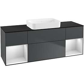 Villeroy & Boch Tvättställsskåp Finion med Två Hyllor och Bänkskiva för Fristående G742MTHG