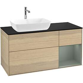 Villeroy & Boch Tvättställsskåp Finion med 3 Lådor Hylla och Bänkskiva för Ocentrerat från Artis Collaro F812GMPC