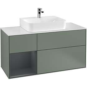 Villeroy & Boch Tvättställsskåp Finion med 3 Lådor Hylla och Bänkskiva för Centrerat G161HGGM