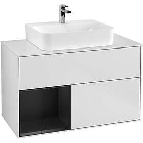 Villeroy & Boch Tvättställsskåp Finion med 2 Lådor Hylla och Bänkskiva för Centrerat F111PDMT