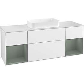 Villeroy & Boch Tvättställsskåp Finion med Två Hyllor och Bänkskiva för Fristående G331GMGF
