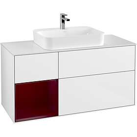 Villeroy & Boch Tvättställsskåp Finion med 3 Lådor Hylla och Bänkskiva för Ytmonterat F411HBGF