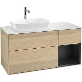 Villeroy & Boch Tvättställsskåp Finion med 3 Lådor Hylla och Bänkskiva för Ocentrerat från Artis Collaro F811PDPC