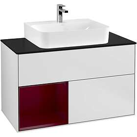 Villeroy & Boch Tvättställsskåp Finion med 2 Lådor Hylla och Bänkskiva för Centrerat F112HBMT