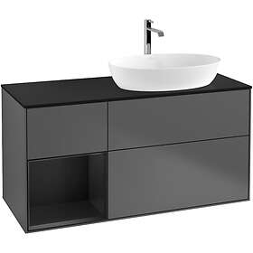 Villeroy & Boch Tvättställsskåp Finion med 3 Lådor Hylla och Bänkskiva för Ocentrerat från Artis Collaro G802PDGK