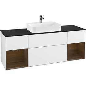 Villeroy & Boch Tvättställsskåp Finion med Två Hyllor och Bänkskiva för Ytmonterat G452GNGF