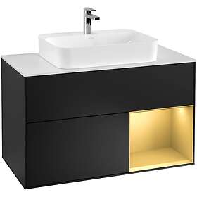 Villeroy & Boch Tvättställsskåp Finion med 2 Lådor Hylla och Bänkskiva för Ytmonterat F371HFPD