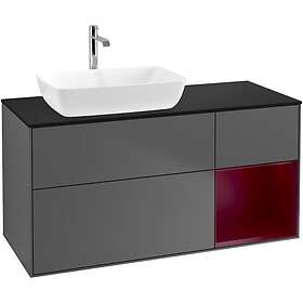 Villeroy & Boch Tvättställsskåp Finion med 3 Lådor Hylla och Bänkskiva för Ocentrerat från Artis Collaro F812HBGK