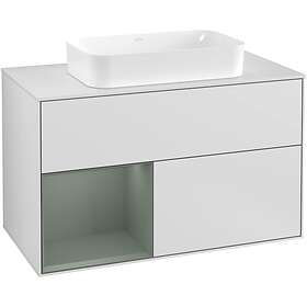 Villeroy & Boch Tvättställsskåp Finion med 2 Lådor Hylla och Bänkskiva för Fristående F241GMMT