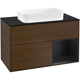 Villeroy & Boch Tvättställsskåp Finion med 2 Lådor Hylla och Bänkskiva för Fristående F252PDGN