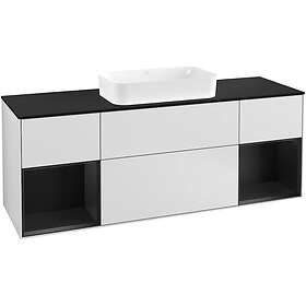 Villeroy & Boch Tvättställsskåp Finion med Två Hyllor och Bänkskiva för Fristående F332PDMT