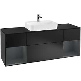Villeroy & Boch Tvättställsskåp Finion med Två Hyllor och Bänkskiva för Ytmonterat F452HGPD