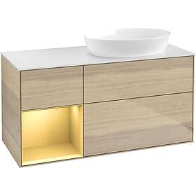 Villeroy & Boch Tvättställsskåp Finion med 3 Lådor Hylla och Bänkskiva för Ocentrerat från Artis Collaro FA41HFPC