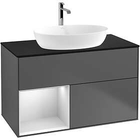 Villeroy & Boch Tvättställsskåp Finion med 2 Lådor Hylla och Bänkskiva för Fristående från Artis Collaro G772MTGK