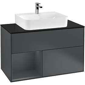 Villeroy & Boch Tvättställsskåp Finion med 2 Lådor Hylla och Bänkskiva för Centrerat F112HGHG