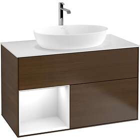 Villeroy & Boch Tvättställsskåp Finion med 2 Lådor Hylla och Bänkskiva för Fristående från Artis Collaro G771GFGN