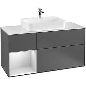 Villeroy & Boch Tvättställsskåp Finion med 3 Lådor Hylla och Bänkskiva för Ytmonterat F411MTGK
