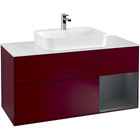 Villeroy & Boch Tvättställsskåp Finion med 3 Lådor Hylla och Bänkskiva för Ytmonterat G421HGHB