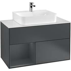 Villeroy & Boch Tvättställsskåp Finion med 2 Lådor Hylla och Bänkskiva för Centrerat F111HGHG