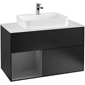 Villeroy & Boch Tvättställsskåp Finion med 2 Lådor Hylla och Bänkskiva för Ytmonterat F361GKPD