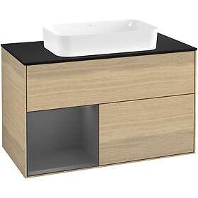 Villeroy & Boch Tvättställsskåp Finion med 2 Lådor Hylla och Bänkskiva för Fristående G652GKPC