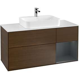 Villeroy & Boch Tvättställsskåp Finion med 3 Lådor Hylla och Bänkskiva för Ytmonterat G421HGGN