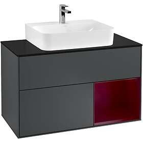 Villeroy & Boch Tvättställsskåp Finion med 2 Lådor Hylla och Bänkskiva för Centrerat F122HBHG