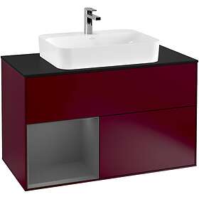 Villeroy & Boch Tvättställsskåp Finion med 2 Lådor Hylla och Bänkskiva för Ytmonterat F362GKHB