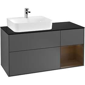 Villeroy & Boch Tvättställsskåp Finion med 3 Lådor Hylla och Bänkskiva för Ocentrerat F152GNGK