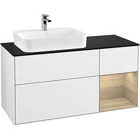 Villeroy & Boch Tvättställsskåp Finion med 3 Lådor Hylla och Bänkskiva för Ocentrerat Ytmonterat G402PCGF