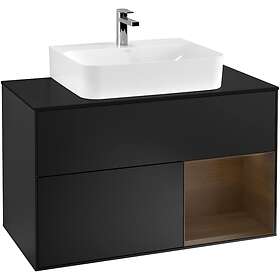 Villeroy & Boch Tvättställsskåp Finion med 2 Lådor Hylla och Bänkskiva för Centrerat G122GNPD