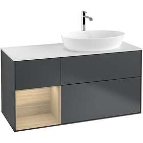 Villeroy & Boch Tvättställsskåp Finion med 3 Lådor Hylla och Bänkskiva för Ocentrerat från Artis Collaro G801PCHG