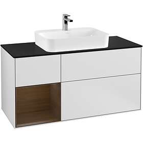 Villeroy & Boch Tvättställsskåp Finion med 3 Lådor Hylla och Bänkskiva för Ytmonterat G412GNMT