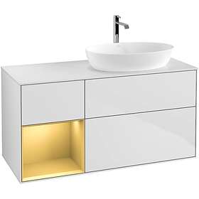 Villeroy & Boch Tvättställsskåp Finion med 3 Lådor Hylla och Bänkskiva för Ocentrerat från Artis Collaro GA41HFMT