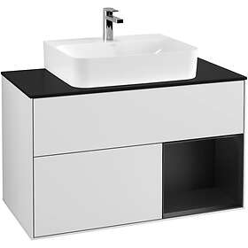 Villeroy & Boch Tvättställsskåp Finion med 2 Lådor Hylla och Bänkskiva för Centrerat F122PDMT