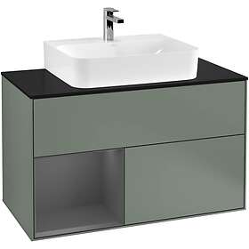 Villeroy & Boch Tvättställsskåp Finion med 2 Lådor Hylla och Bänkskiva för Centrerat F112GKGM