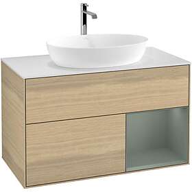 Villeroy & Boch Tvättställsskåp Finion med 2 Lådor Hylla och Bänkskiva för Fristående från Artis Collaro G781GMPC