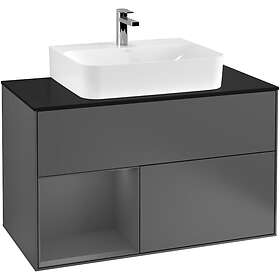 Villeroy & Boch Tvättställsskåp Finion med 2 Lådor Hylla och Bänkskiva för Centrerat F112GKGK